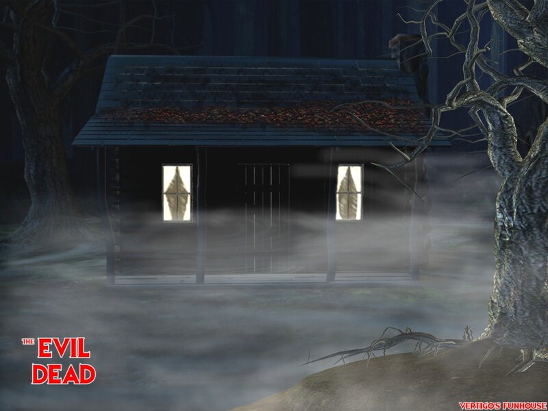 Cabin in Foggy Forest