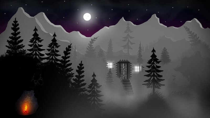 Cabin in Mountain Forest
