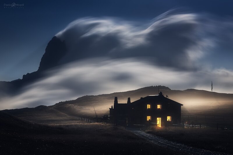 Cabin in Mountain Landscape