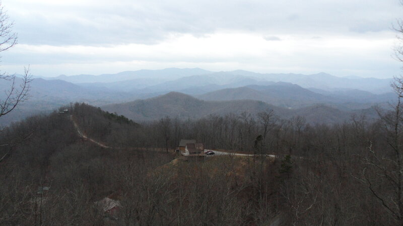 Cabin in Mountain Valley — Gray, Overcast