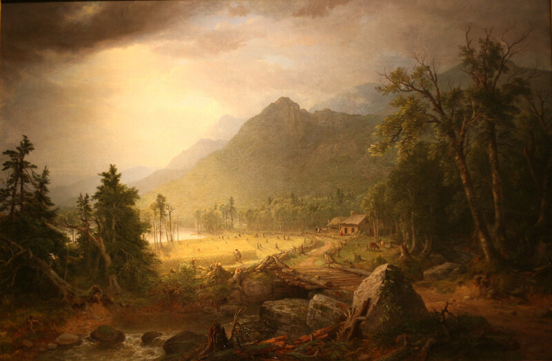 Cabin in Mountain Valley — Green, Dramatic