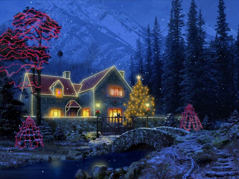 Cabin in Snowy Village
