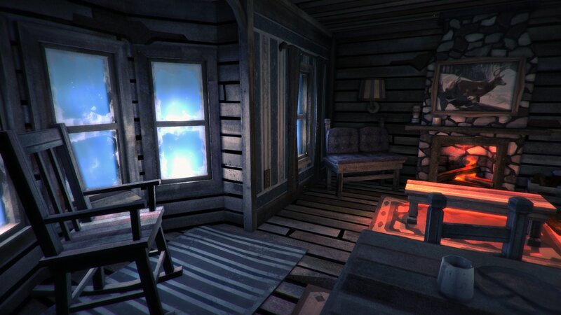 Cabin Interior at Night — Blue