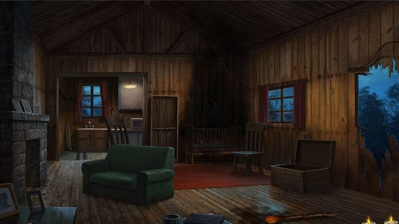Cabin Interior at Night — Brown
