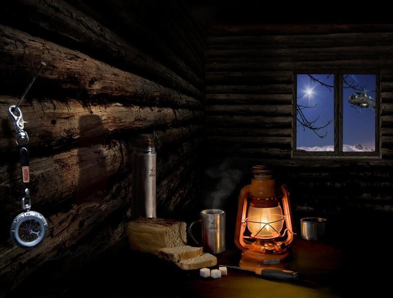 Cabin Interior at Night