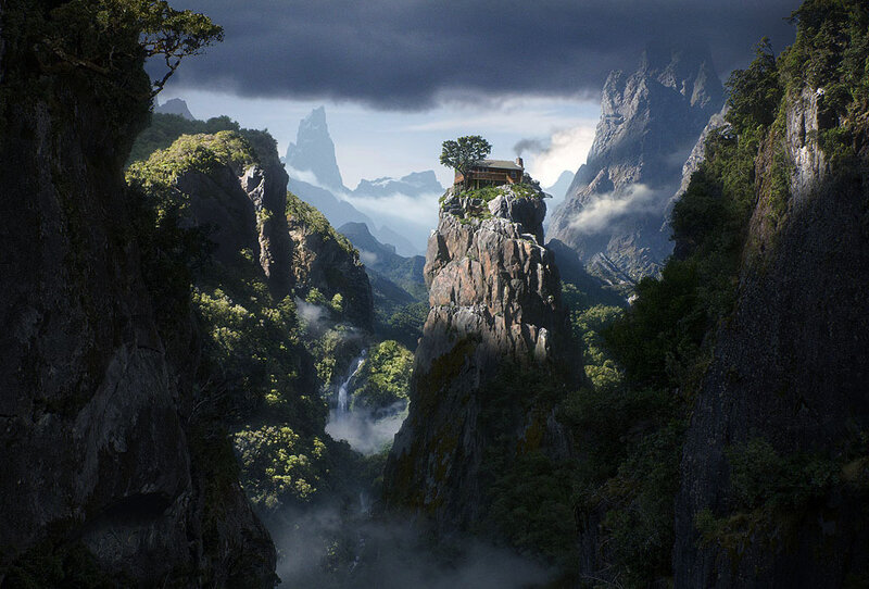 Cabin on a Cliff