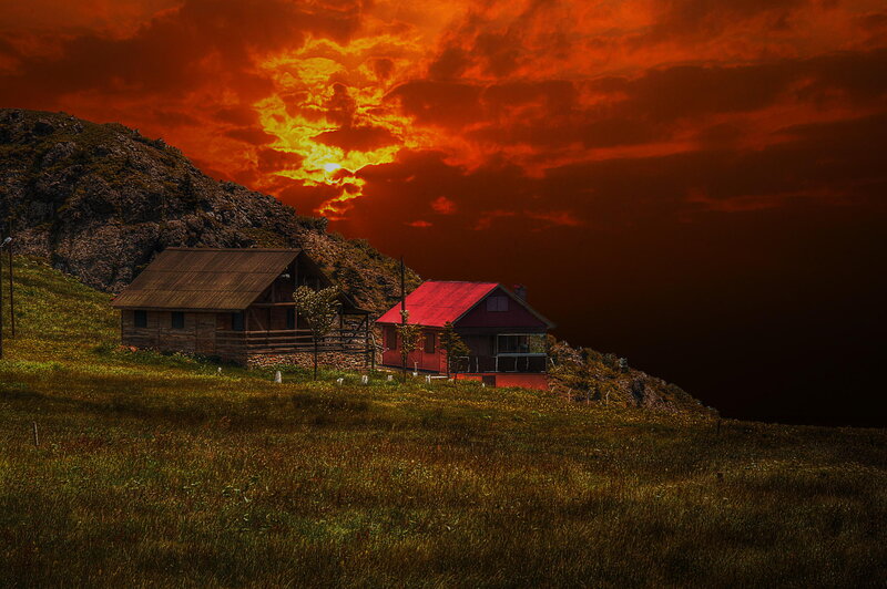 Cabin on a Hillside