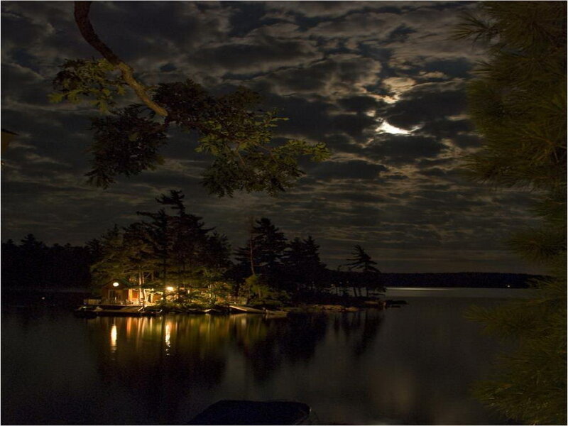 Cabin on Lake Island — Black