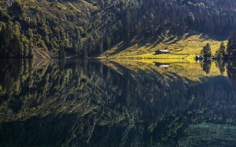 Cabin on Lakeshore — Green
