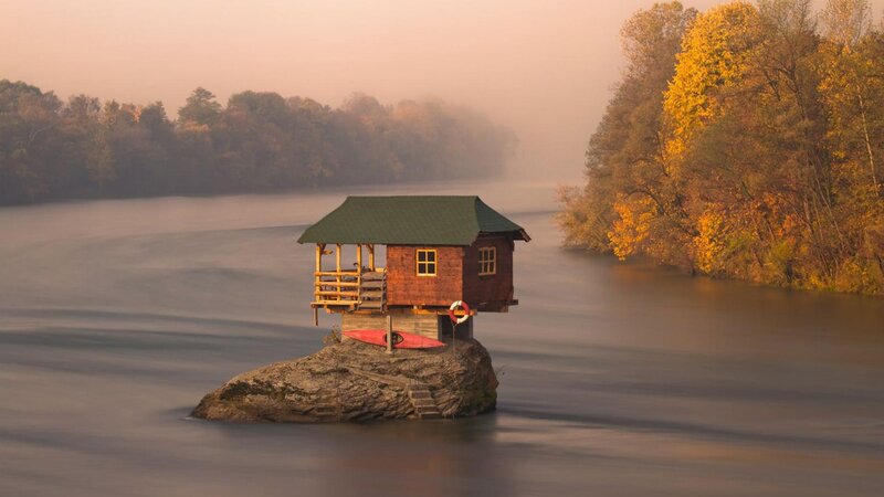 Cabin on Rock Island — Brown