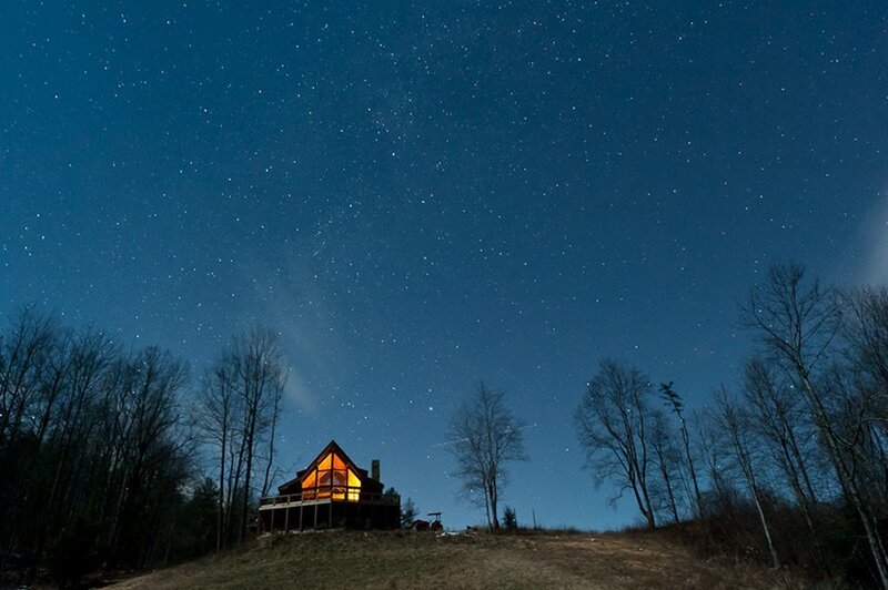 Cabin under Starry Sky