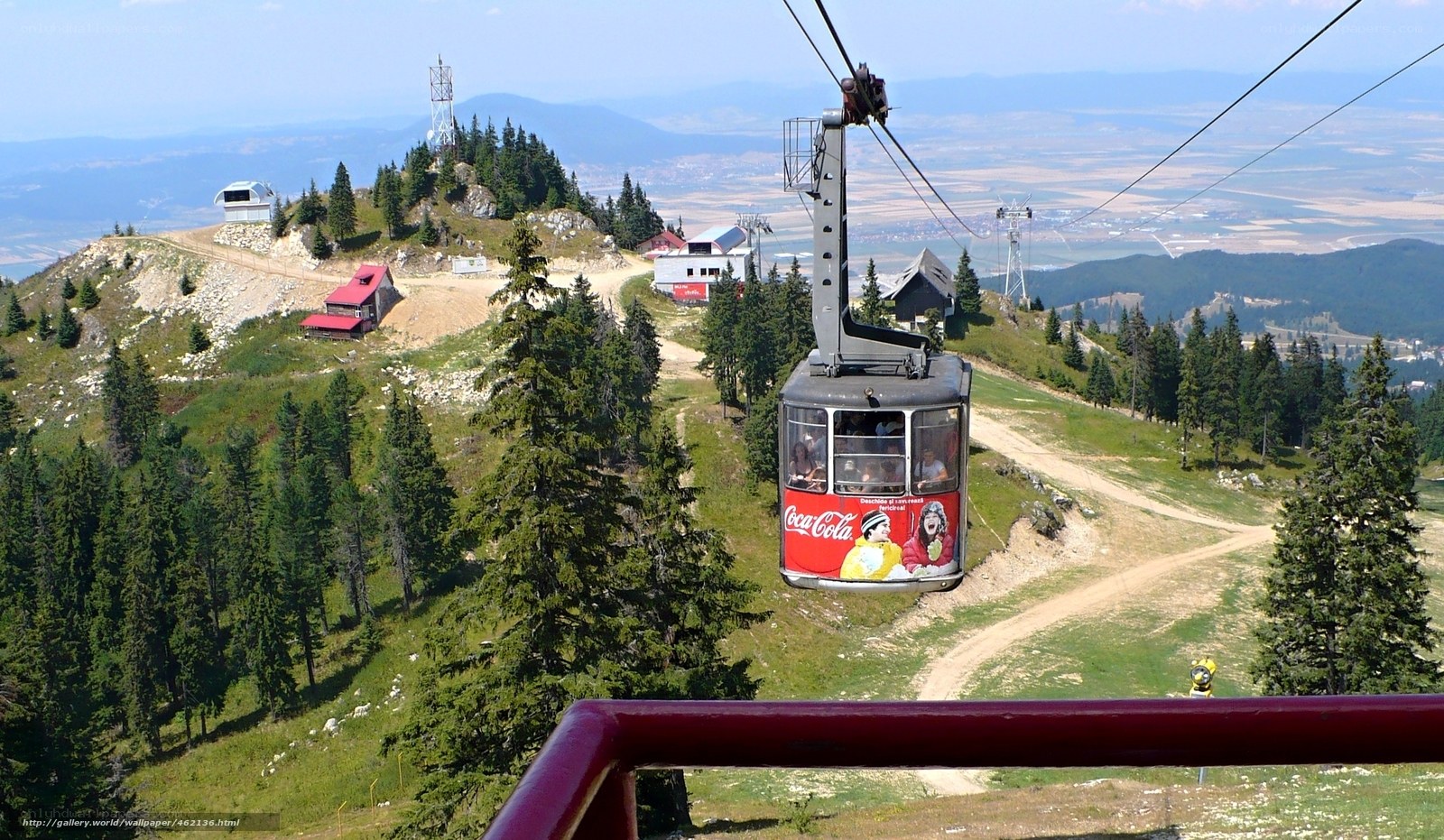 Cable car at mountain resort