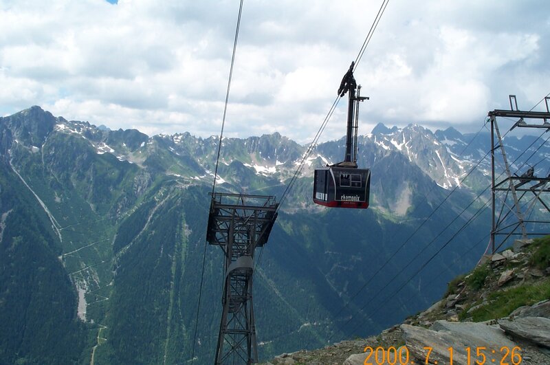 Cable car in the mountains