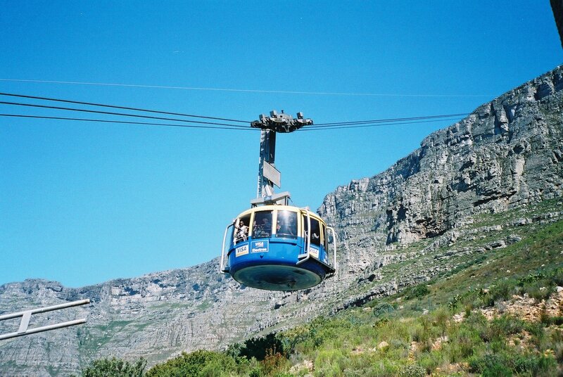 Cable Car on Mountain — Blue