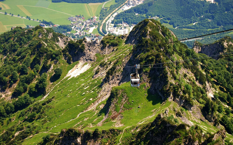 Cable Car on Mountain
