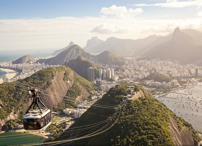 Cable Car over Mountains — Green