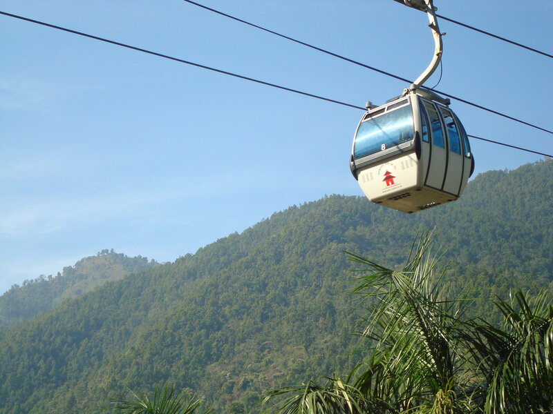Cable Car over Mountains
