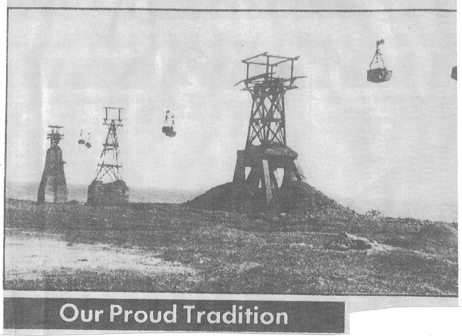 Cable Car Towers on a Hill