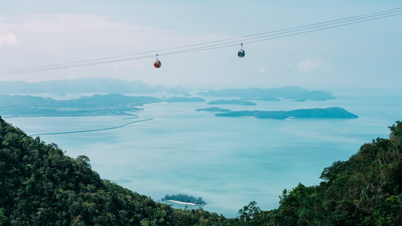 Cable Cars over Sea
