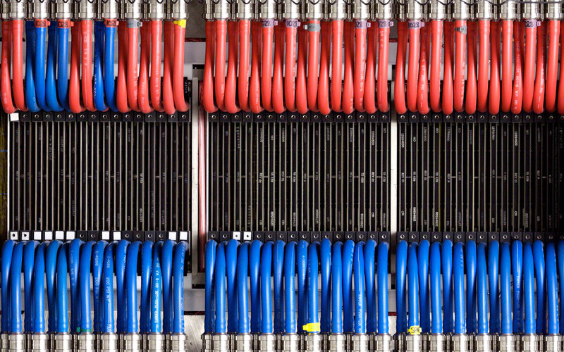 Cable Connectors in Rack