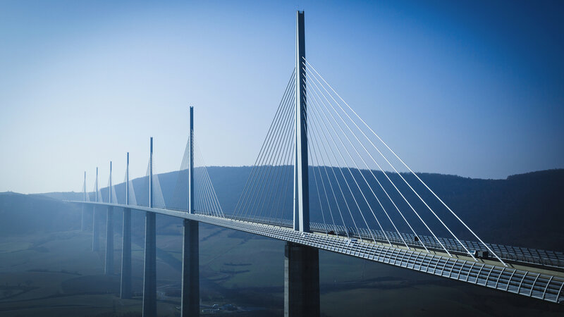 Cable-stayed Bridge — Blue
