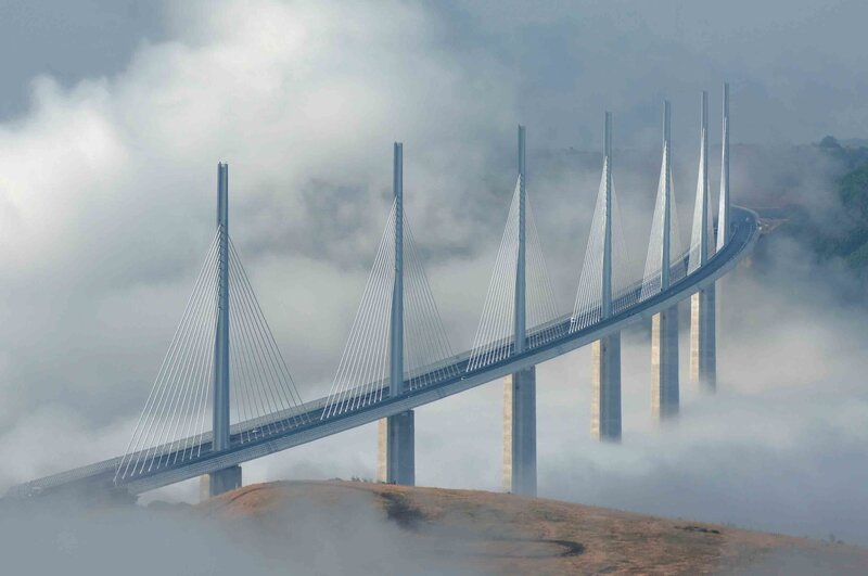 Cable-stayed Bridge — Gray