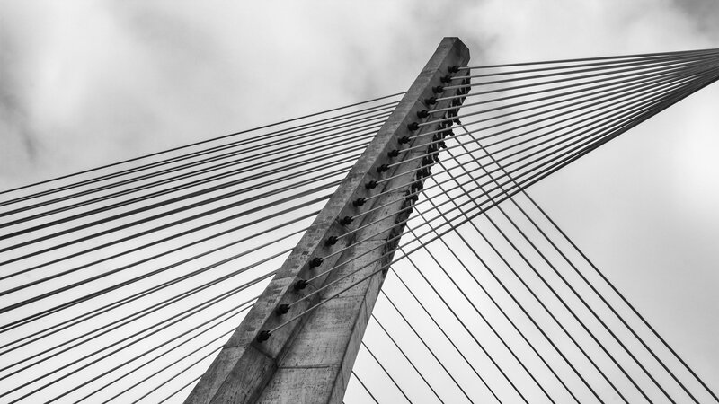 Cable-stayed Bridge Tower — Black