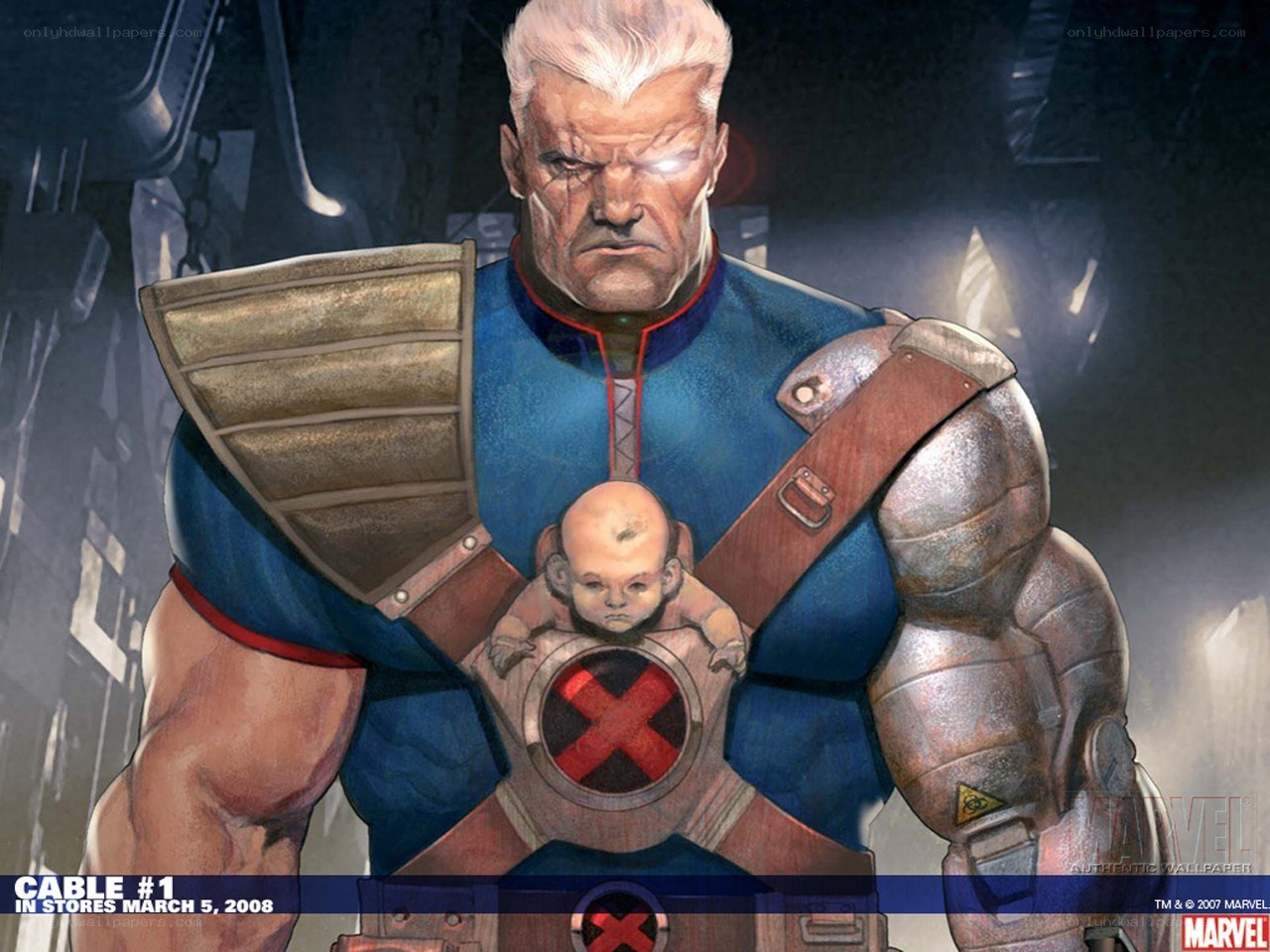 Cable with baby on chest