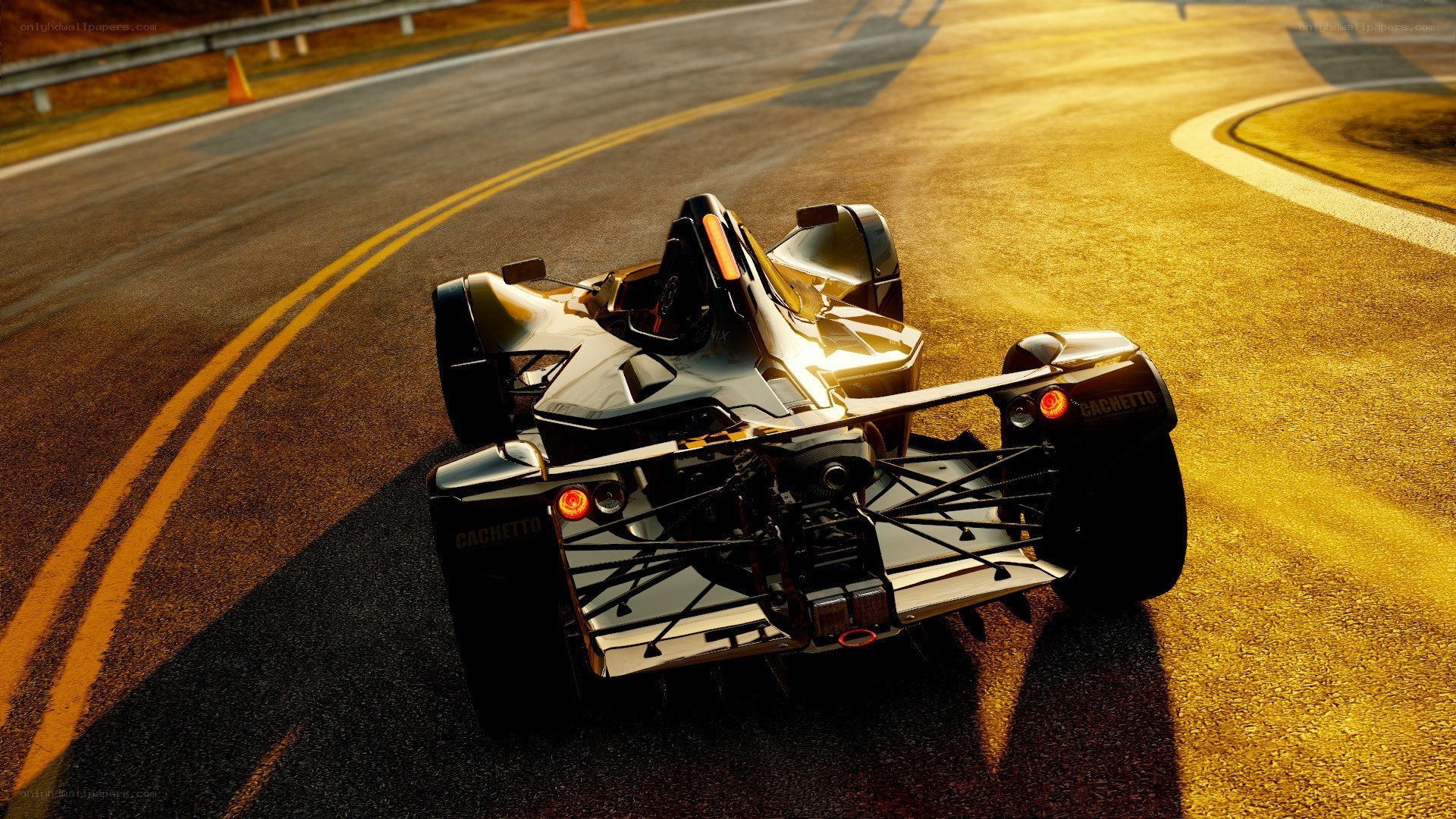 Cachetto race car on track