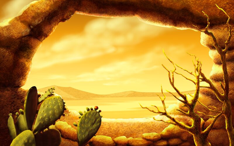 Cactus and Dead Tree