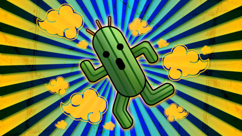 cactus character in action
