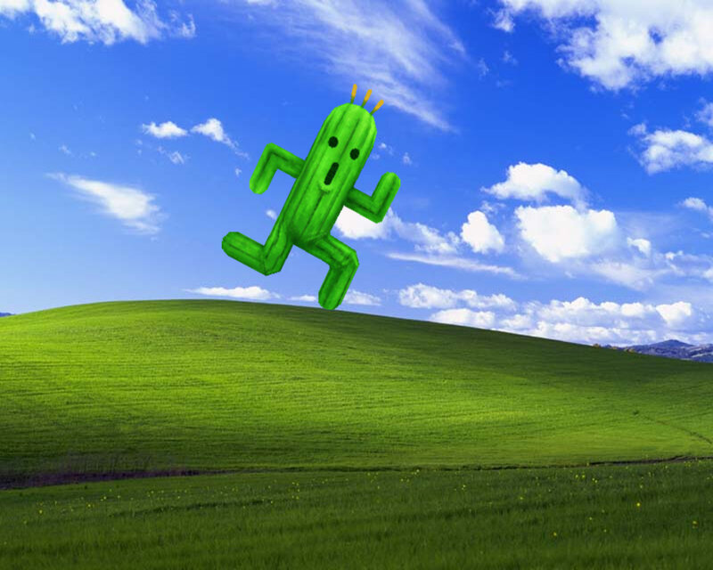 cactus character running