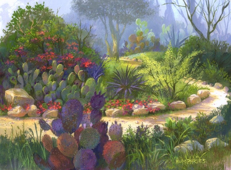 Cactus Garden Path — Green