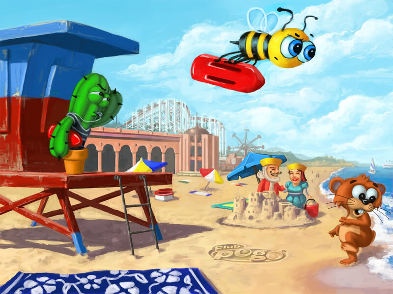Cactus Lifeguard on Beach