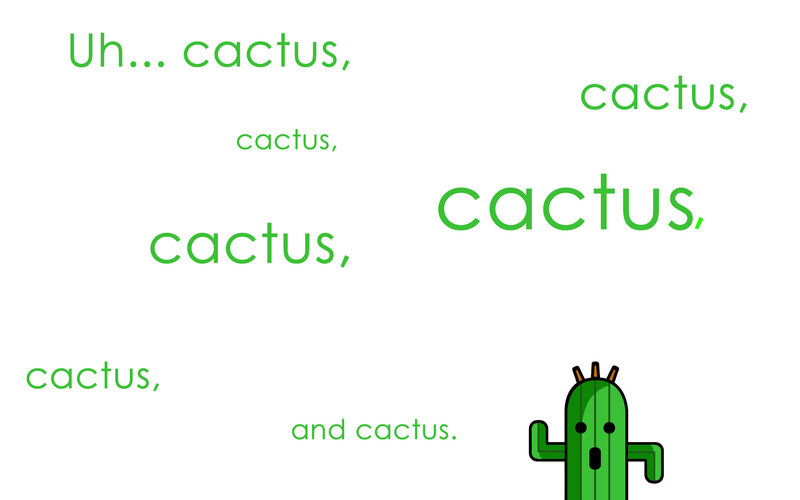 cactus text image