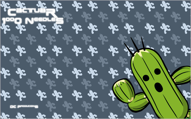 Cactus with needles wallpaper