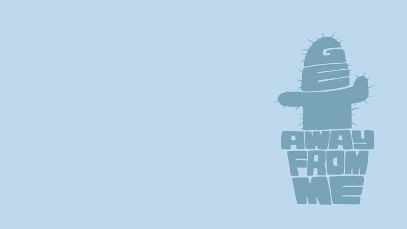 cactus with text design