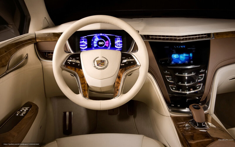 Cadillac Car Interior — White