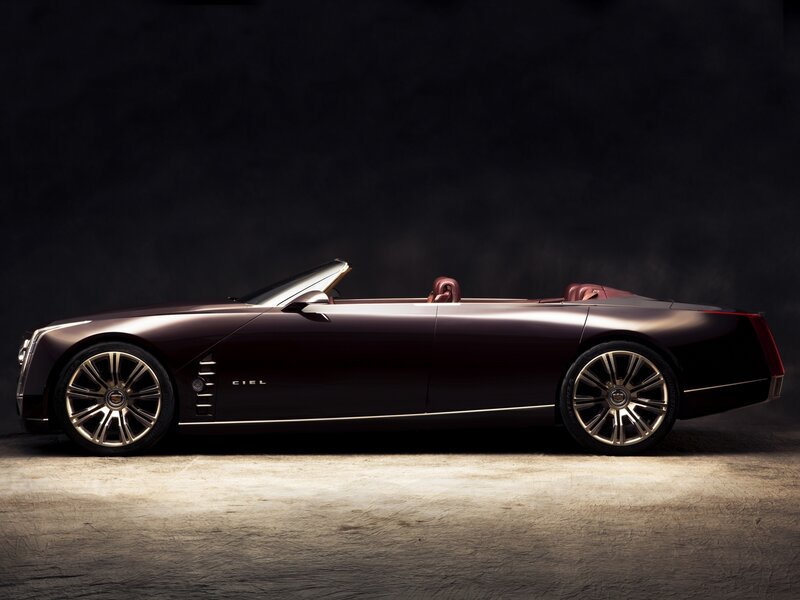 Cadillac Ciel Concept Car — Black, Dramatic, Photograph, Convertible