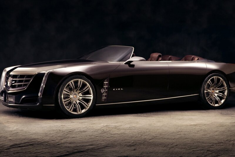 Cadillac Ciel Concept Car — Black, Dramatic, Photograph, Convertible, Wheels