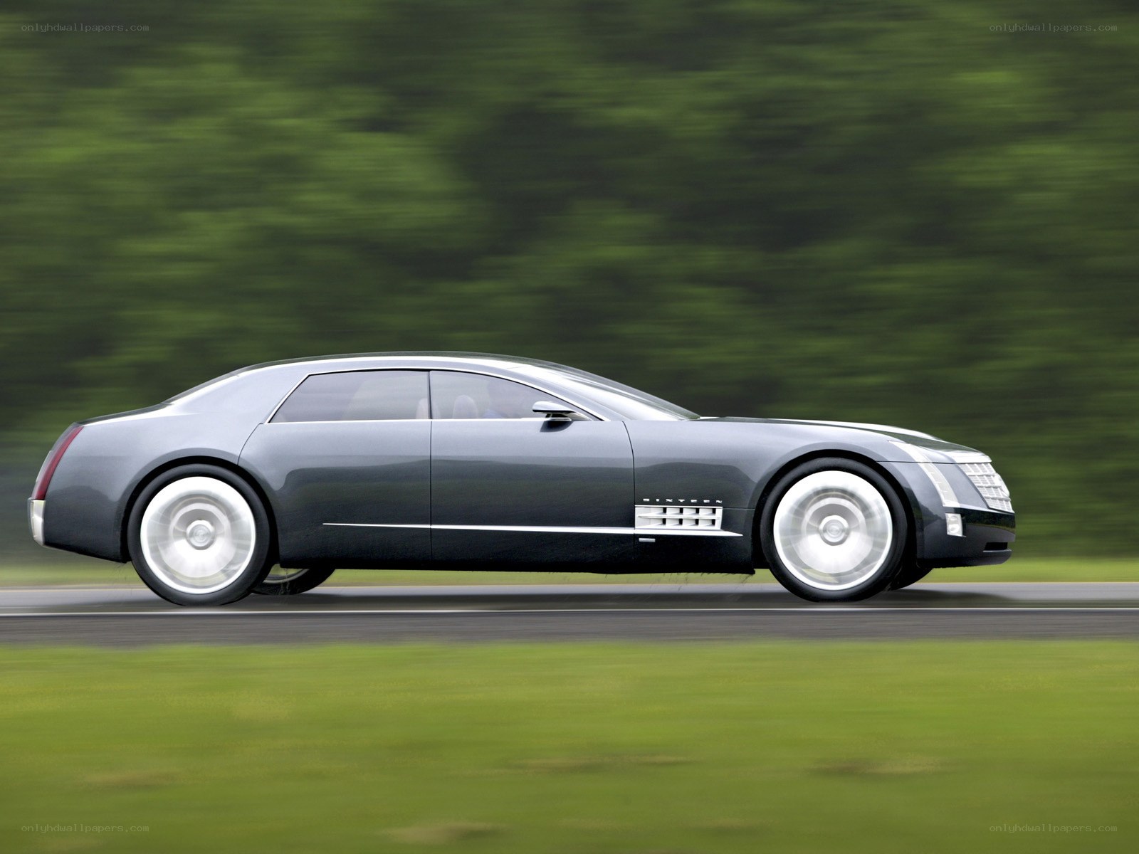 Cadillac concept car in motion