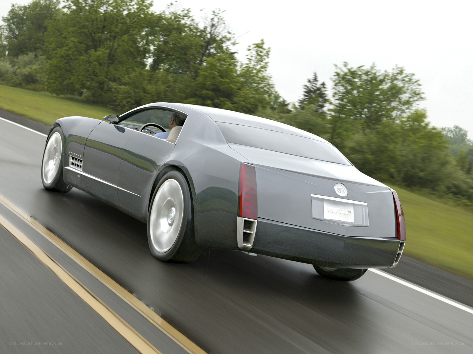 Cadillac concept car in motion