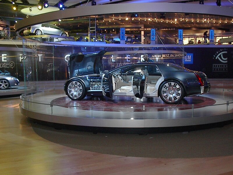 Cadillac concept car on display