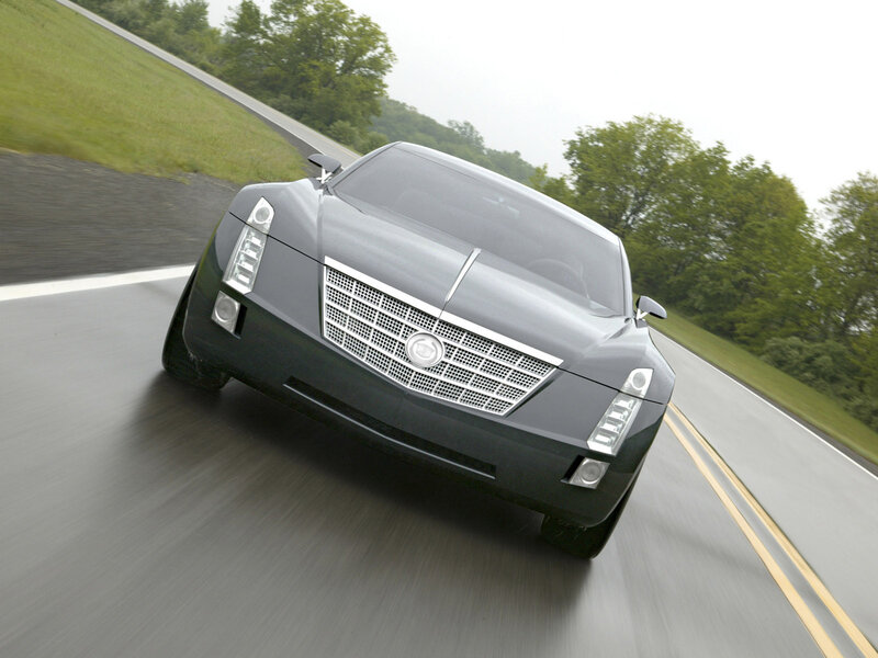 Cadillac concept car on road