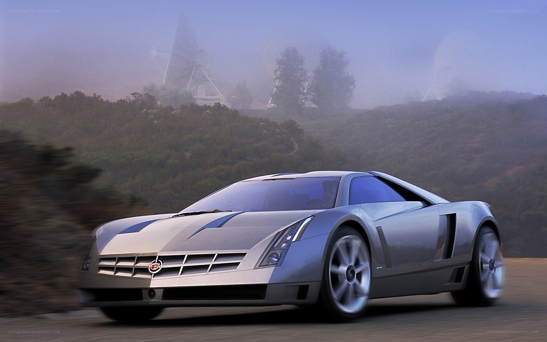 Cadillac concept car on road