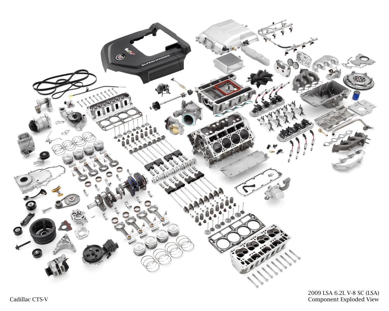 Cadillac CTS-V engine components