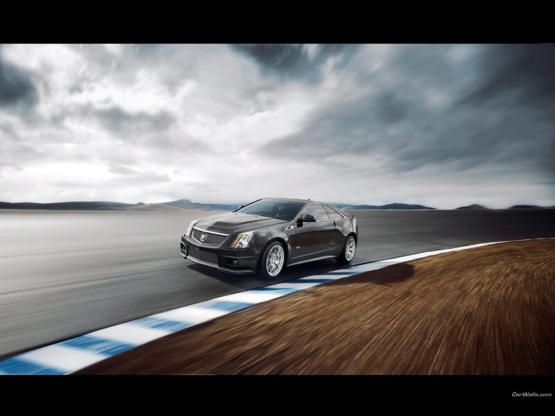 Cadillac CTS-V on racetrack