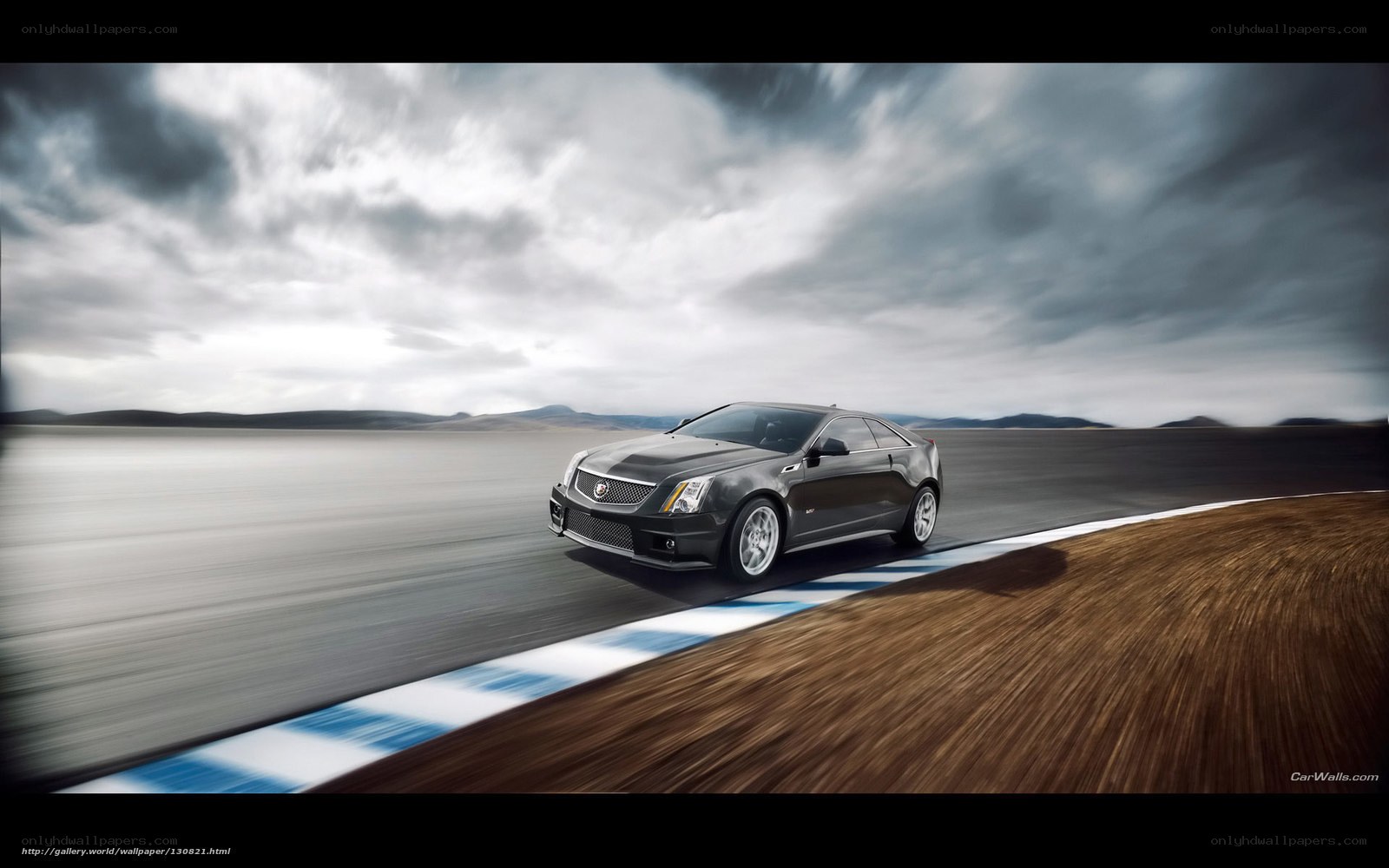 Cadillac CTS-V on racetrack