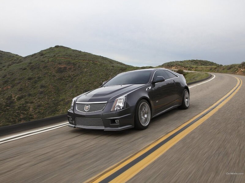 Cadillac CTS-V on winding road