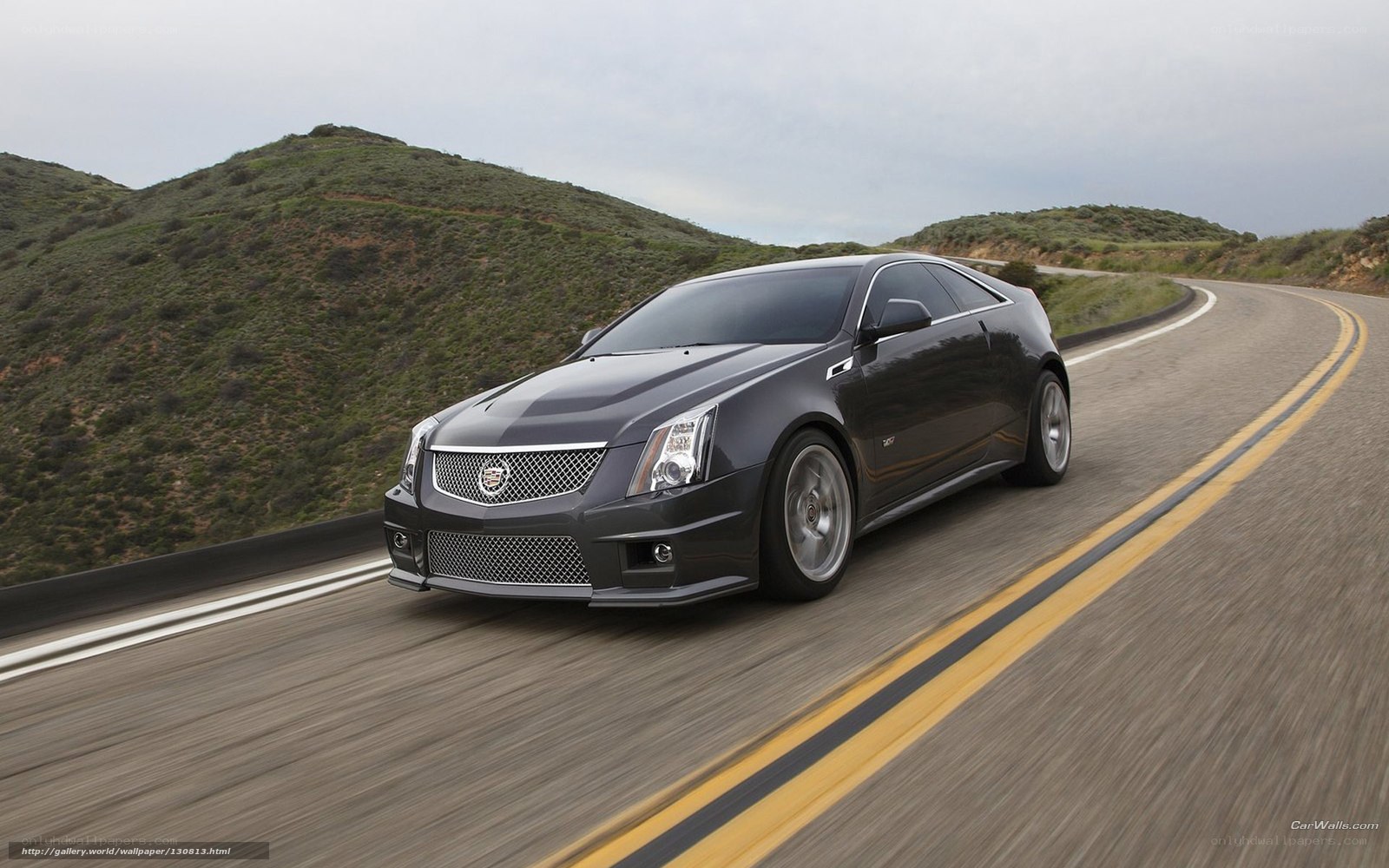 Cadillac CTS-V on winding road